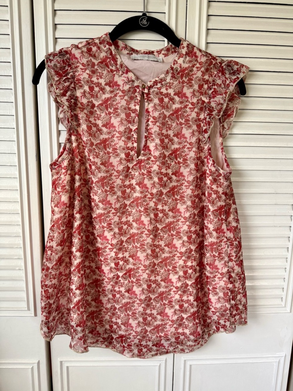Lucky Brand Pink Floral  Sleeveless Top